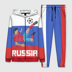Женский 3D-костюм Russia Footballer, цвет: 3D-красный