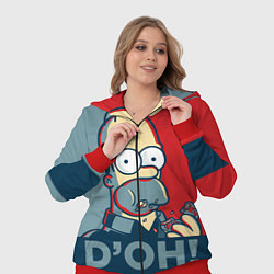 Женский 3D-костюм Homer Simpson DOH!, цвет: 3D-красный — фото 2