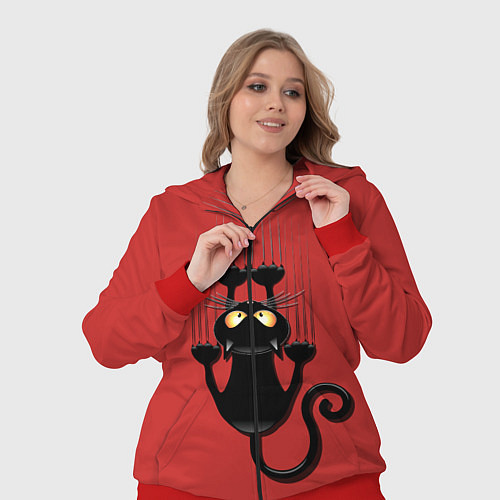 Женский костюм Черный кот / 3D-Красный – фото 3