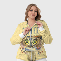 Женский 3D-костюм Owls like coffee, цвет: 3D-белый — фото 2