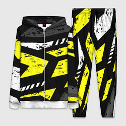 Женский костюм Black yellow abstract sport style