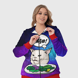 Женский 3D-костюм Woman yelling at a cat, цвет: 3D-красный — фото 2