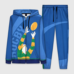 Женский 3D-костюм Регби, цвет: 3D-синий