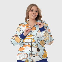 Женский 3D-костюм Корги, цвет: 3D-синий — фото 2