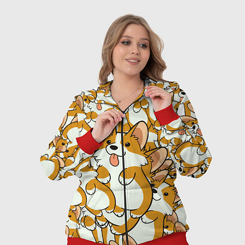 Женский костюм Корги / 3D-Красный – фото 3