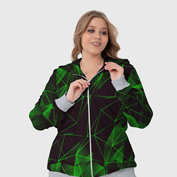 Женский 3D-костюм GREEN STRIPES, цвет: 3D-меланж — фото 2