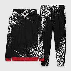 Женский 3D-костюм БЕЛЫЕ ЧЕРЕПА, цвет: 3D-красный