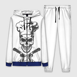 Женский 3D-костюм Череп повар, цвет: 3D-синий