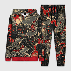 Женский 3D-костюм Dsquared tatoo DRAGON, цвет: 3D-красный