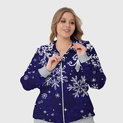 Женский 3D-костюм Новогодние снежинки, цвет: 3D-меланж — фото 2