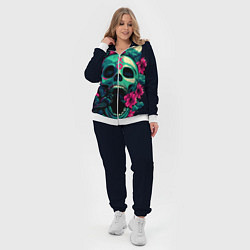 Женский 3D-костюм Череп с Цветами, цвет: 3D-белый — фото 2