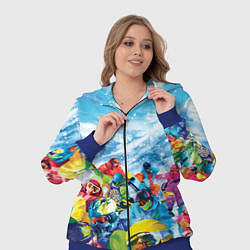 Женский 3D-костюм Палитра сноуборд, цвет: 3D-синий — фото 2