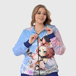 Женский 3D-костюм Genshin Impact, цвет: 3D-синий — фото 2