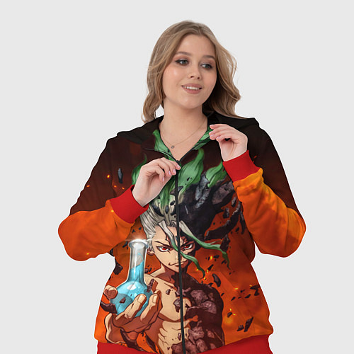 Женский костюм Доктор Стоун / 3D-Красный – фото 3