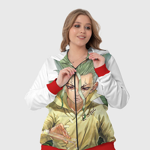 Женский костюм Доктор Стоун / 3D-Красный – фото 3