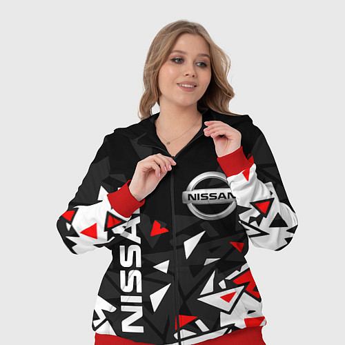 Женский костюм NISSAN НИССАН ОСКОЛКИ / 3D-Красный – фото 3