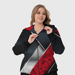 Женский 3D-костюм 3D BLACK AND RED METAL, цвет: 3D-черный — фото 2