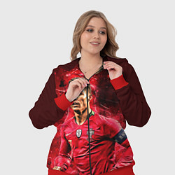 Женский 3D-костюм Криштиану Роналду Португалия, цвет: 3D-красный — фото 2