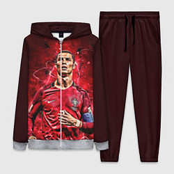 Женский 3D-костюм Cristiano Ronaldo Portugal, цвет: 3D-меланж