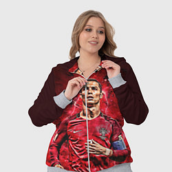 Женский 3D-костюм Cristiano Ronaldo Portugal, цвет: 3D-меланж — фото 2