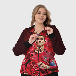 Женский 3D-костюм Cristiano Ronaldo Portugal, цвет: 3D-черный — фото 2