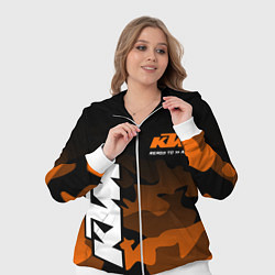 Женский 3D-костюм KTM MOTORCYCLES КТМ МОТОЦИКЛ, цвет: 3D-белый — фото 2