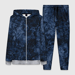 Женский костюм Темно-синяя текстура камня