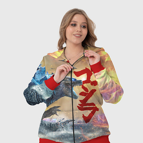 Женский костюм ГОДЗИЛЛА АТАКУЕТ! / 3D-Красный – фото 3