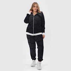 Женский 3D-костюм Карбоновые 3D плиты 3Д плиты геометрия, цвет: 3D-белый — фото 2