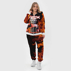 Женский 3D-костюм ROBLOX FIRE РОБЛОКС ОГОНЬ ПОЖАРНЫЙ, цвет: 3D-белый — фото 2