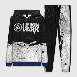 Женский 3D-костюм Линкин Парк Лого Рок ЧБ Linkin Park Rock, цвет: 3D-синий