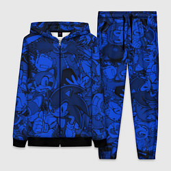 Женский костюм SONIC BLUE PATTERN СИНИЙ ЁЖ