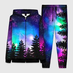 Женский костюм Космический лес, елки и звезды