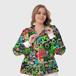 Женский 3D-костюм МАЙНКРАФТ ВСЕ ГЕРОИ И ПРЕДМЕТЫ, цвет: 3D-белый — фото 2