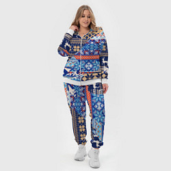 Женский 3D-костюм НОВОГОДНИЙ УЗОР ОЛЕНИ И МЕДВЕДИ НОВЫЙ ГОД 2022, цвет: 3D-белый — фото 2