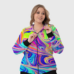 Женский 3D-костюм Аномально яркие цветные разводы, цвет: 3D-черный — фото 2