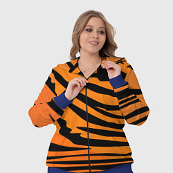 Женский 3D-костюм Шкура шерсть тигра, цвет: 3D-синий — фото 2