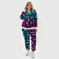 Женский 3D-костюм ГЕНШИН ИМПАКТ НЕОН ПЕРСОНАЖИ ИГРЫ GENSHIN IM ACT L, цвет: 3D-белый — фото 2