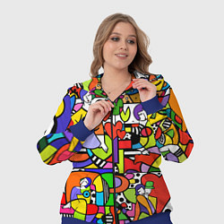 Женский 3D-костюм Romero Britto - love collage, цвет: 3D-синий — фото 2