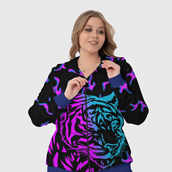 Женский 3D-костюм Неоновый ТИГР Год тигра, цвет: 3D-синий — фото 2