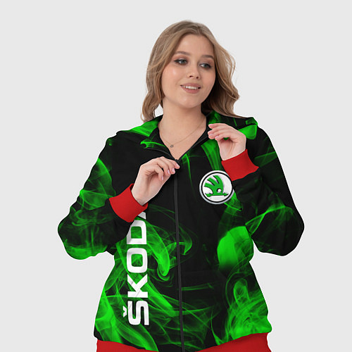 Женский костюм Skoda: Green Smoke / 3D-Красный – фото 3