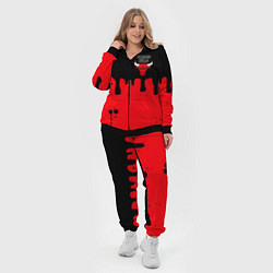 Женский 3D-костюм Chicago Bulls Чикаго Буллз Логотип, цвет: 3D-черный — фото 2