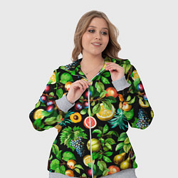 Женский 3D-костюм Сочные фрукты - персик, груша, слива, ананас, цвет: 3D-меланж — фото 2