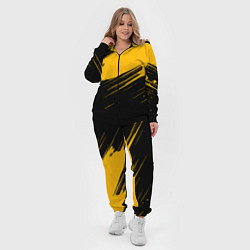 Женский 3D-костюм Black and yellow grunge, цвет: 3D-черный — фото 2