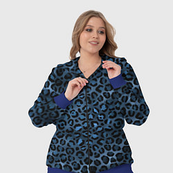 Женский 3D-костюм Синяя леопардовая шкура, цвет: 3D-синий — фото 2