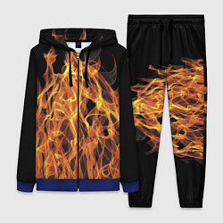 Женский 3D-костюм Flame Pattern, цвет: 3D-синий