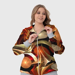 Женский 3D-костюм Абстрактные цифровые спирали, цвет: 3D-меланж — фото 2