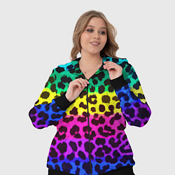 Женский 3D-костюм Leopard Pattern Neon, цвет: 3D-черный — фото 2
