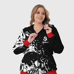 Женский 3D-костюм Sabaton - сабатон черепа, цвет: 3D-красный — фото 2