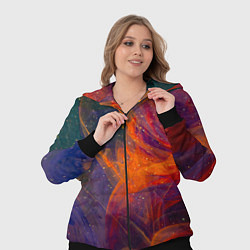 Женский 3D-костюм Разноцветный абстрактный дым, цвет: 3D-черный — фото 2